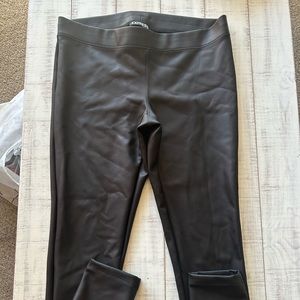 Express faux leather black leggings